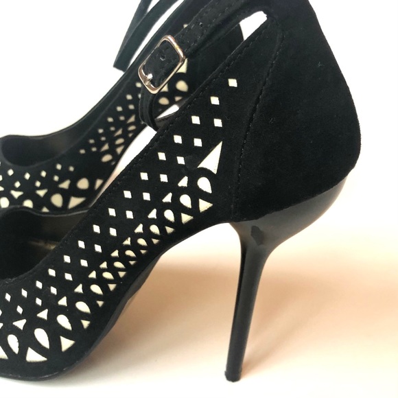 Fru designer stiletto heels in off white & black - Picture 5 of 10